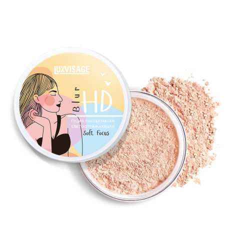 LUXVISAGE пудра рассыпчатая светоотражающая hd blur soft focus универсальный